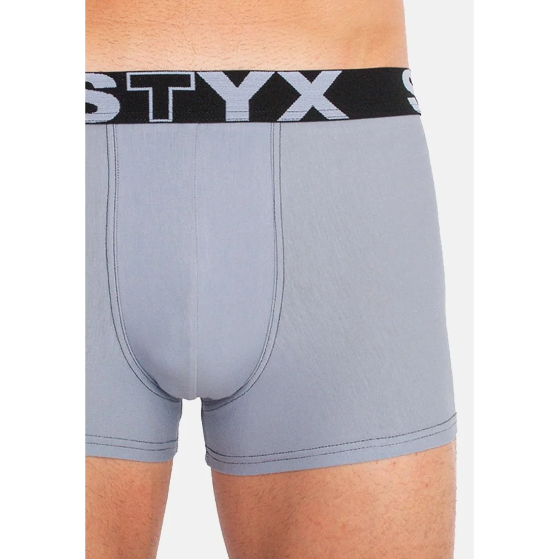 Styx Pánské boxerky sportovní guma světle šedé (G1067) L