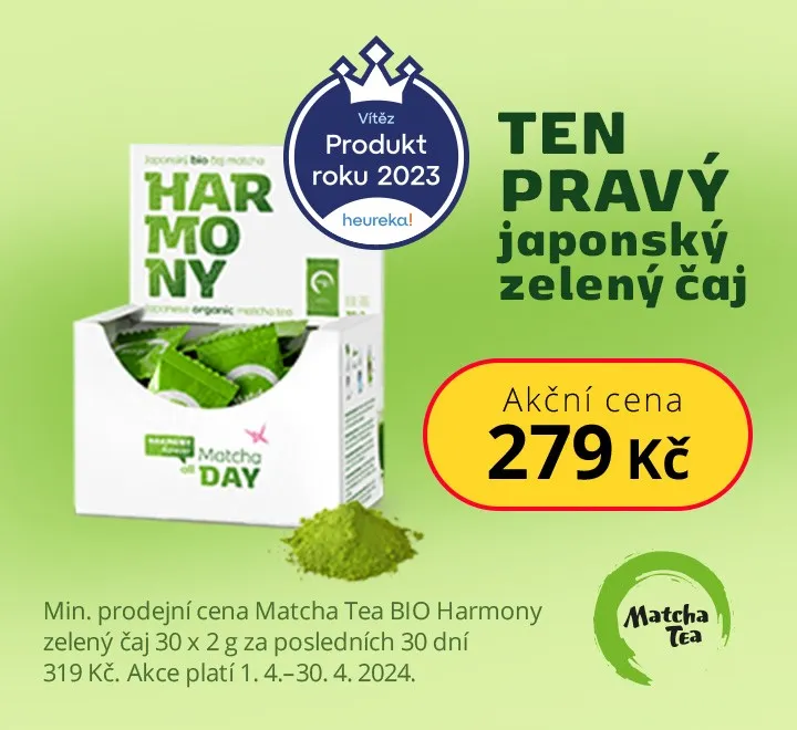 Matcha Tea Bio Harmony 279 Kč (duben 2024)