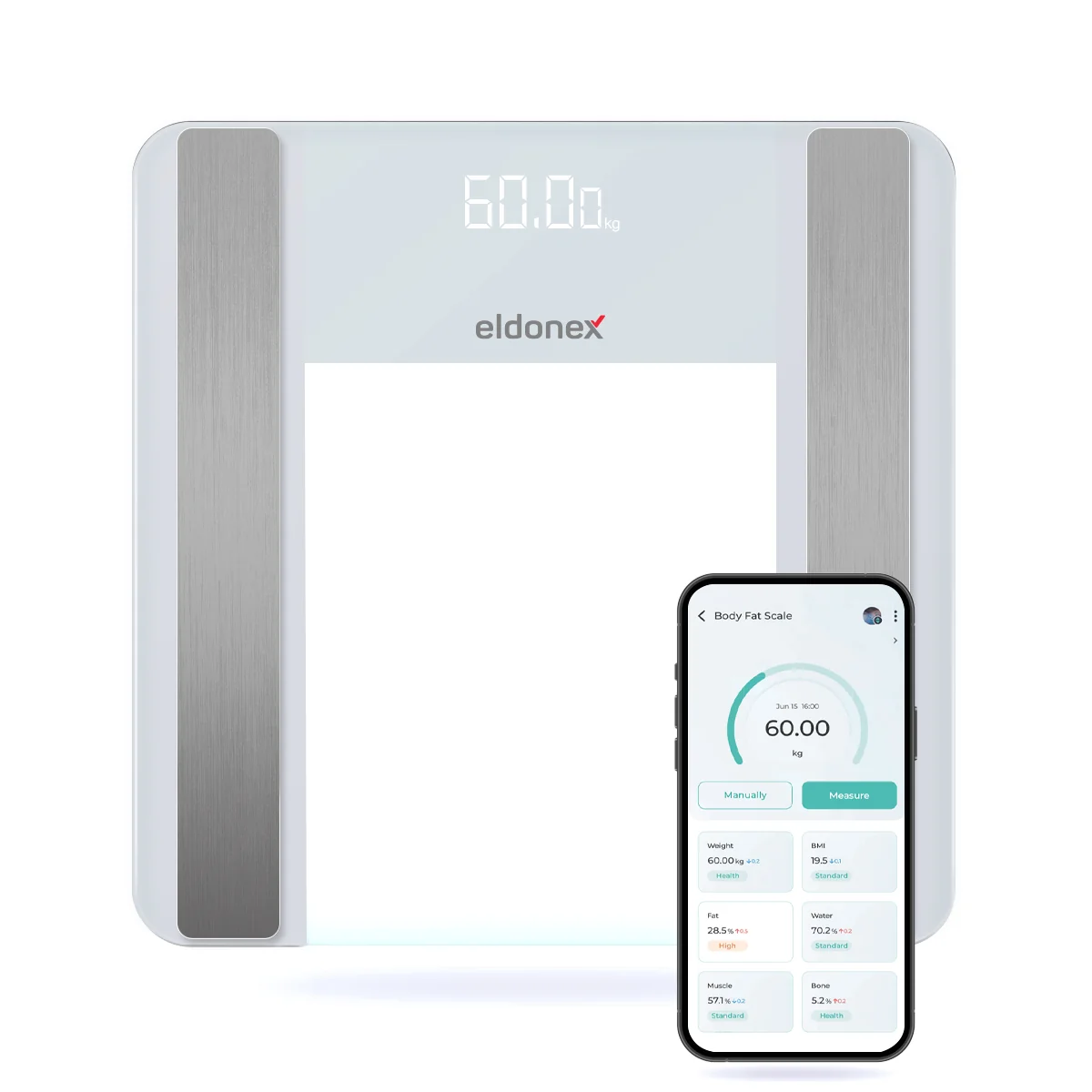 Eldonex BODYFIT PRO digitální osobní váha bílá