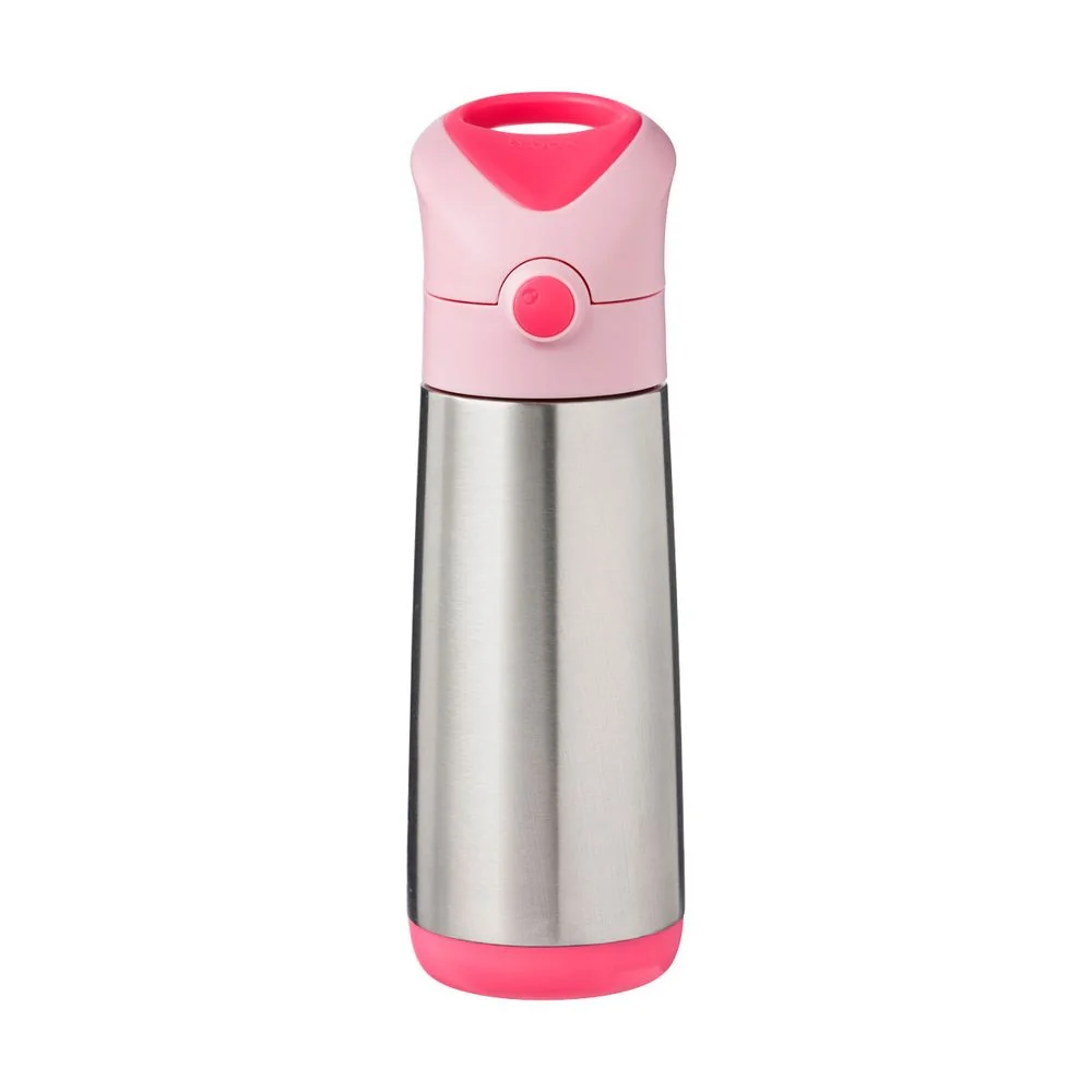 B.BOX Termoska na pití s brčkem 500 ml  - flamingo fizz