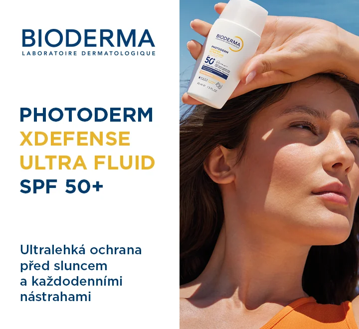 Bioderma Photoderm XDefense Ultra Fluid SPF 50+ světlý. Ultralehká ochrana před sluncem a každodenními nástrahami.