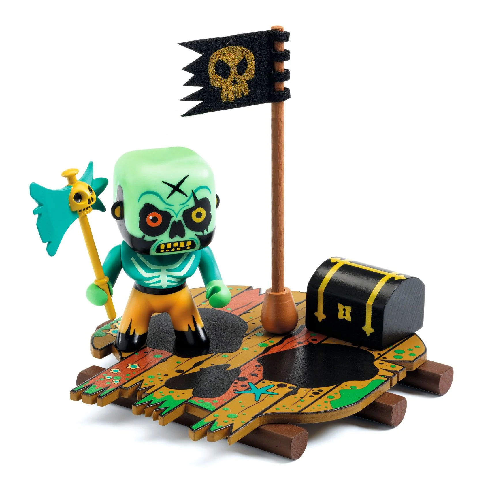 Djeco Arty toys figurka Pirát s pokladem 