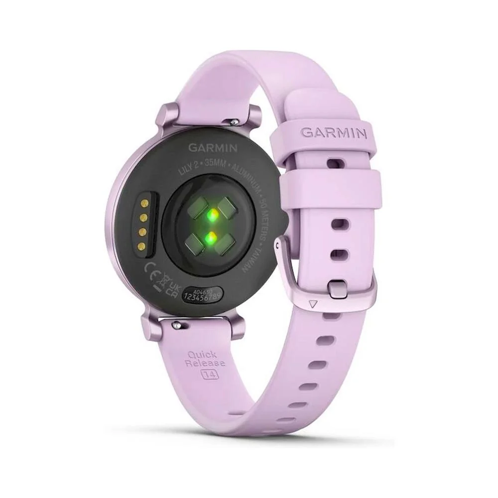 Garmin Lily 2 Silicone Band chytré hodinky Metallic Lilac/Lilac