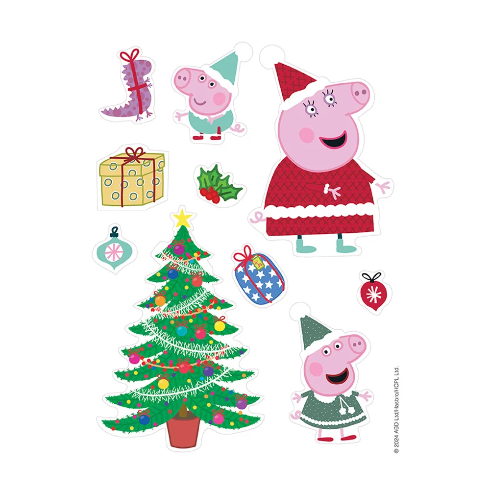 JIRI MODELS Vánoční aktivity se samolepkami do oken Prasátko Peppa 1 ks