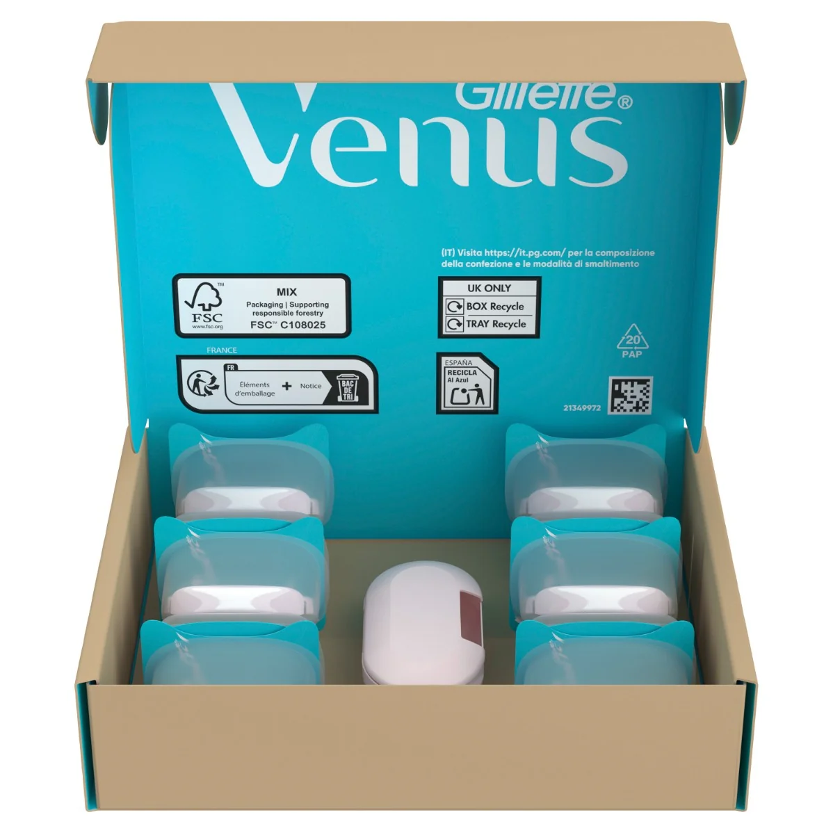 Gillette Venus Pro Smooth Sensitive dámské holicí hlavice + kryt 10 ks