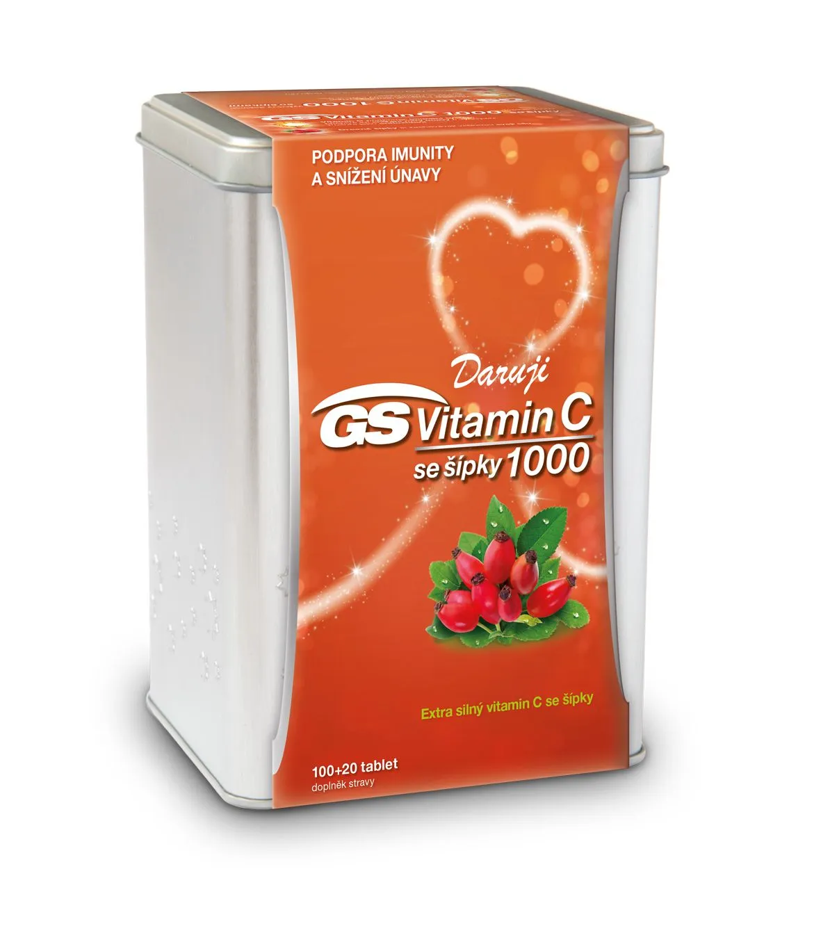 GS Vitamin C 1000 se šípky dárkové balení 100+20 tablet