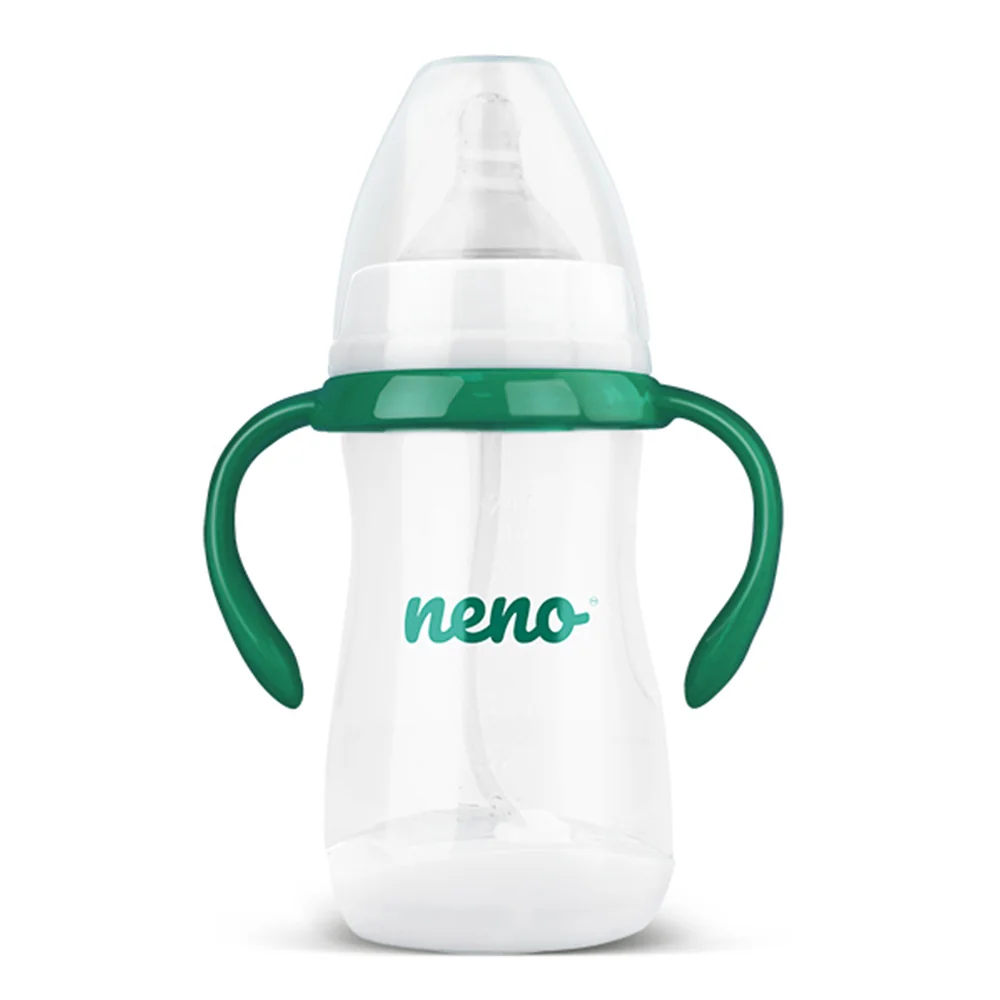 NENO Kojenecká láhev antikoliková 3m+ 240 ml zelená