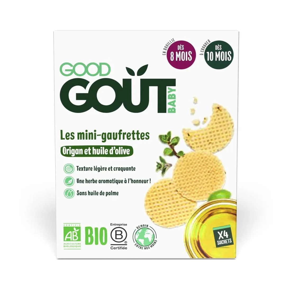 Good Gout BIO Wafle s oregánem a olivovým olejem