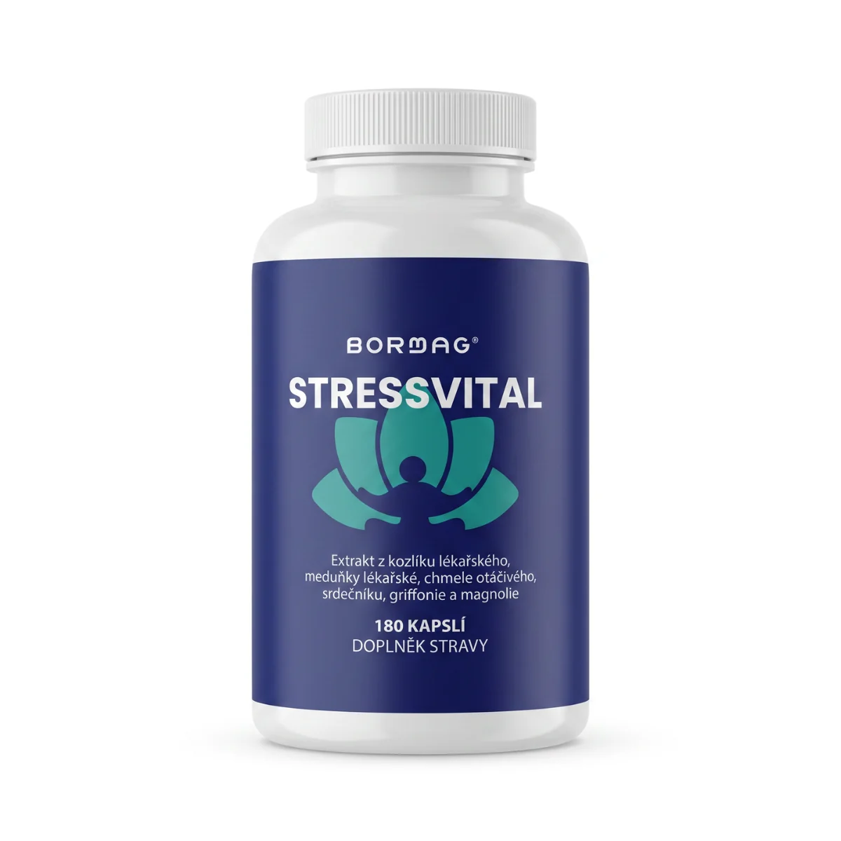 BORMAG StressVital komplex s magnolií, meduňkou a kozlíkem 180 kapslí