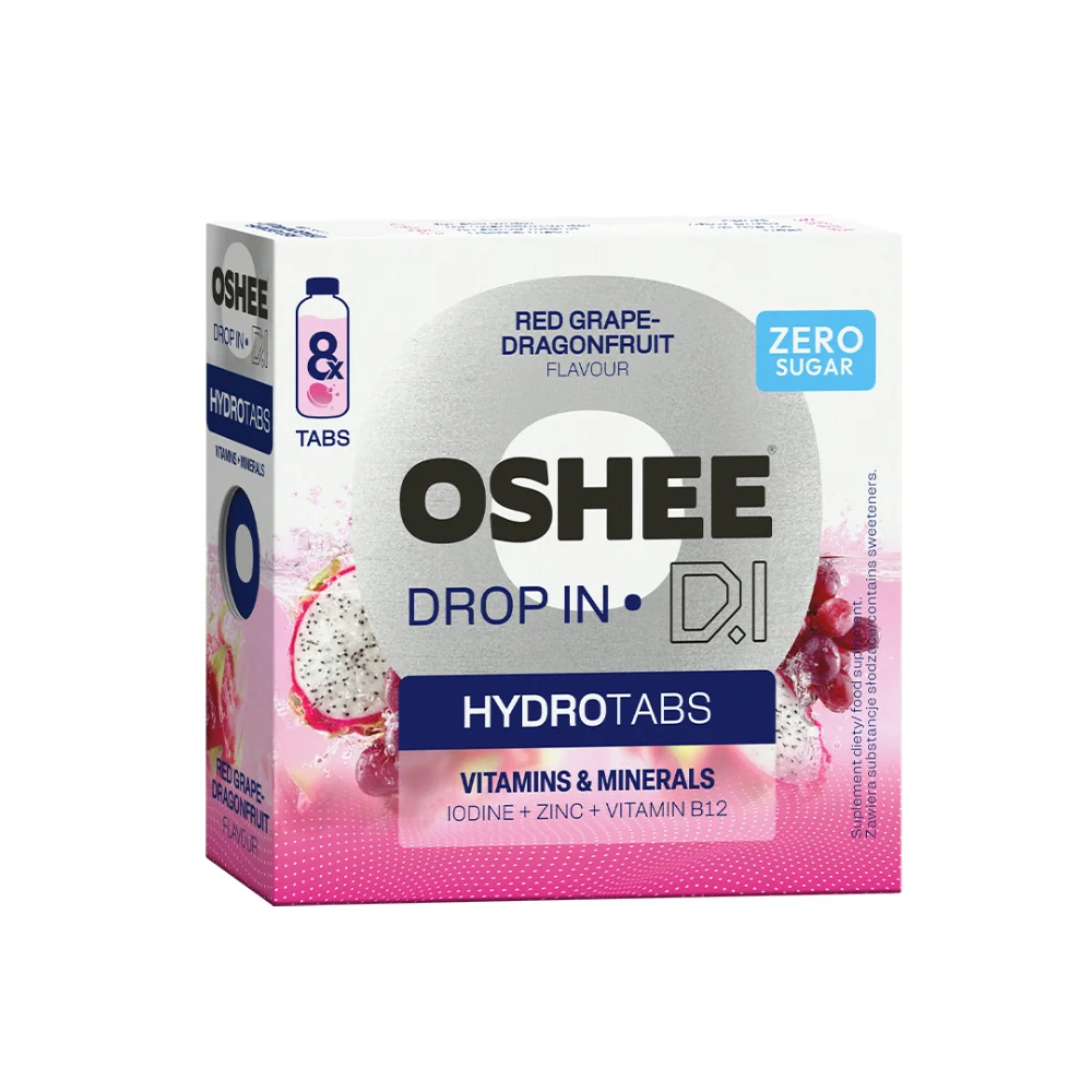 OSHEE DROP IN ZERO Vitamíny+Minerály 8 tablet Grapes+Dragonfruit