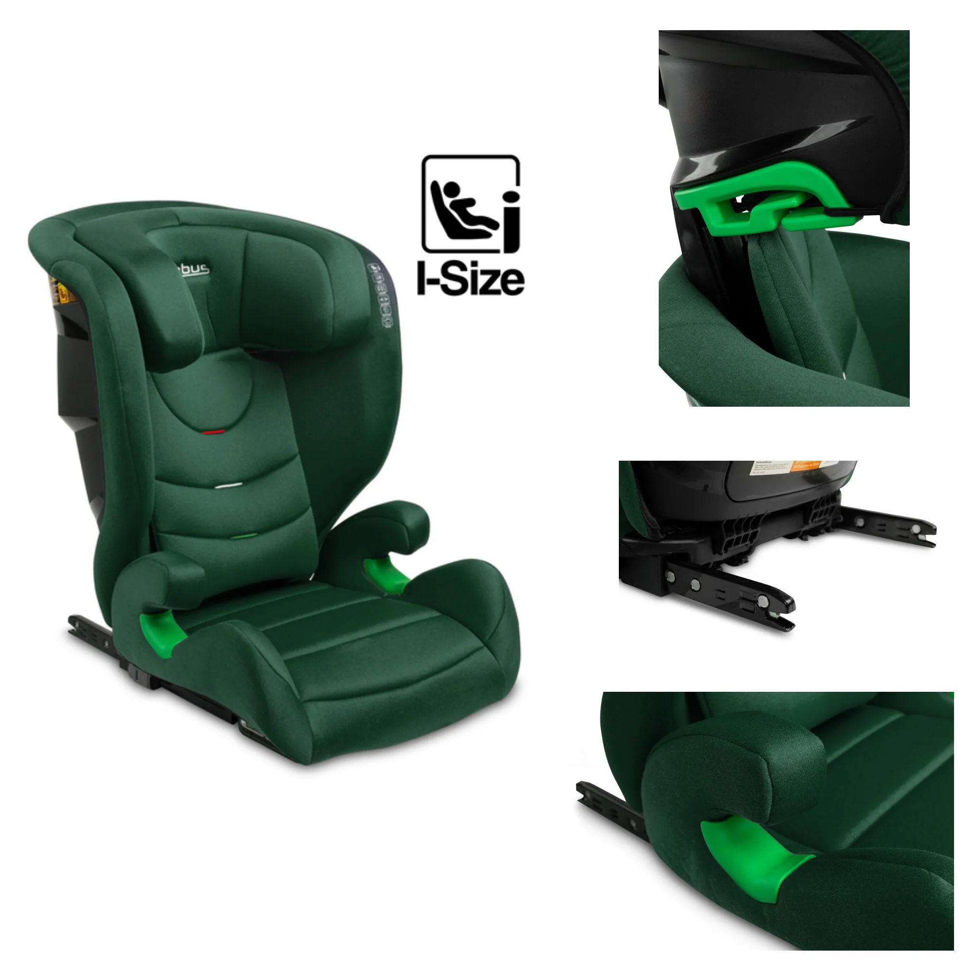 Caretero Autosedačka Nimbus I-Size 100 - 150cm, tm. zelená