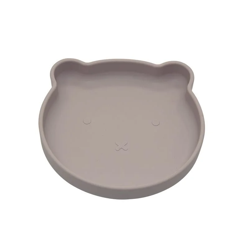 Bo Jungle silikonový talíř s přísavkou Bear Pastel Pink 