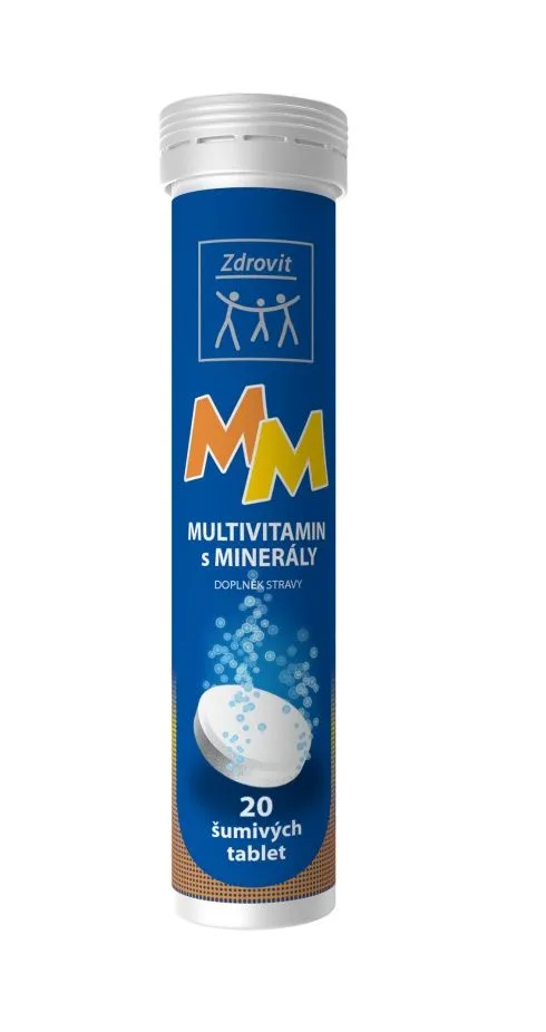 Zdrovit Multivitamin + minerál mandarinka 20 šumivých tablet