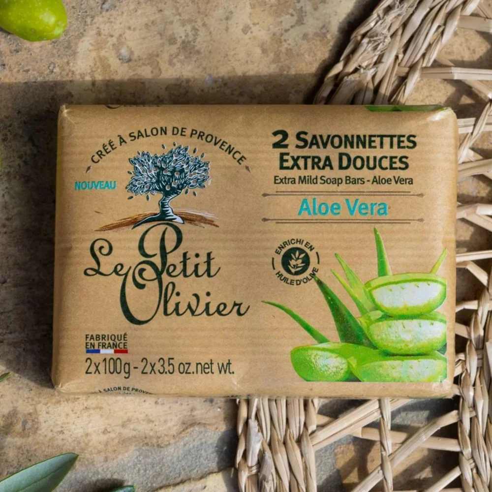 Le Petit Olivier Extra jemné mýdlo Aloe Vera 2x100 g