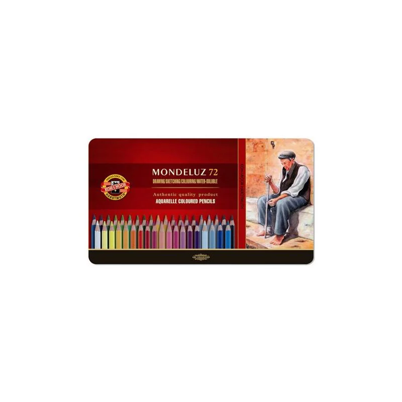 KOH-I-NOOR 3727/72 - akvarelové pastelky v plechovém pouzdře - 72 ks