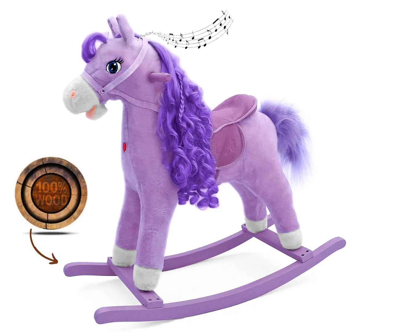 Milly Mally Houpací koník pro děti Princess, lila