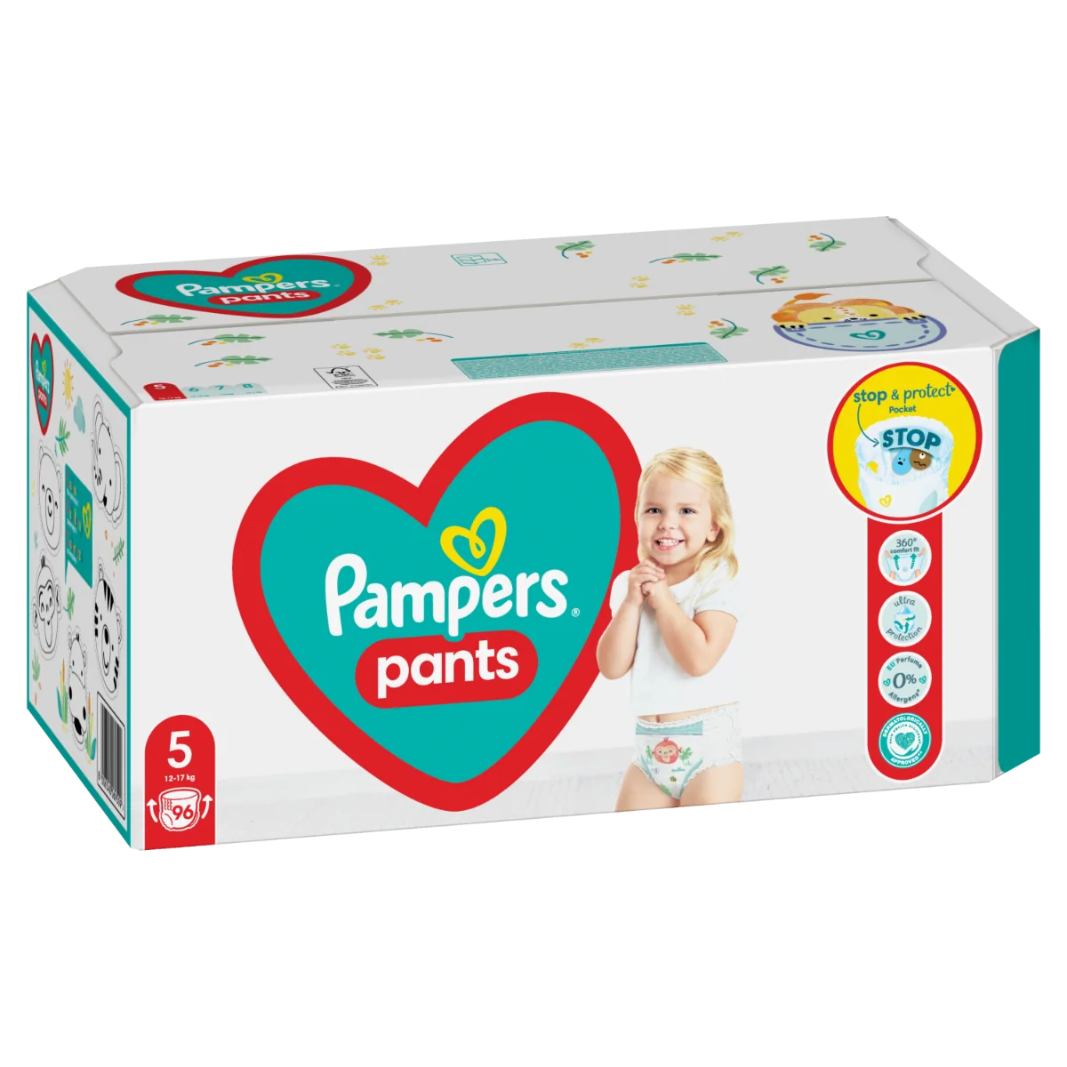 Pampers Pants vel. 5 Mega Pack 12-17 kg plenkové kalhotky 96 ks