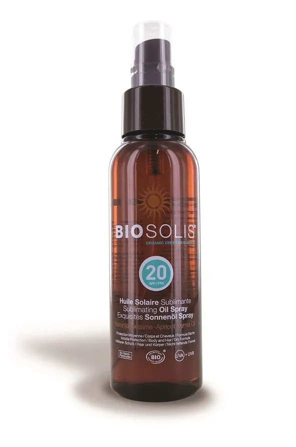 Biosolis SUN OIL SPRAY SPF 20 hydratační a sublimační opalovací olej 100 ml