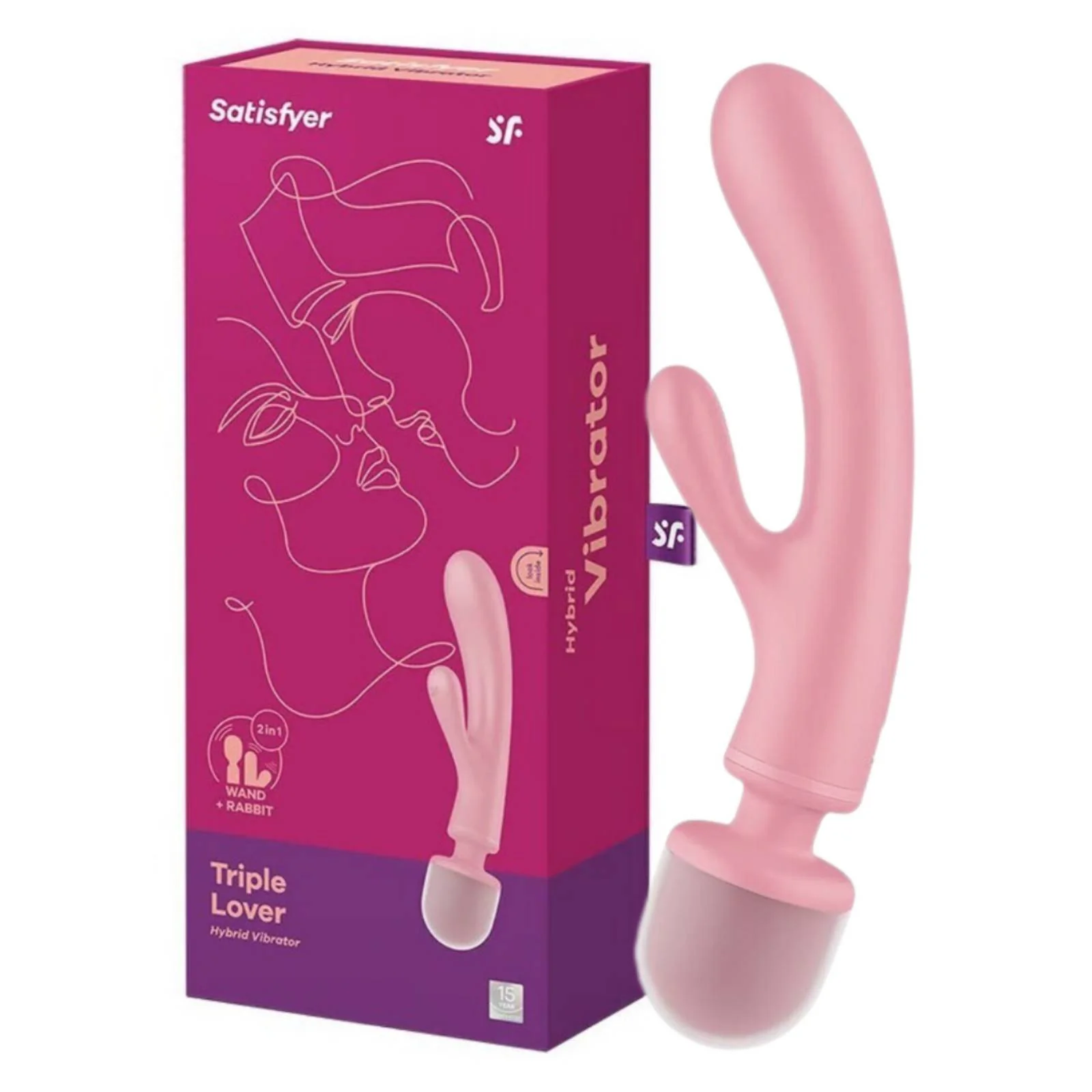 Satisfyer Triple Lover, růžová