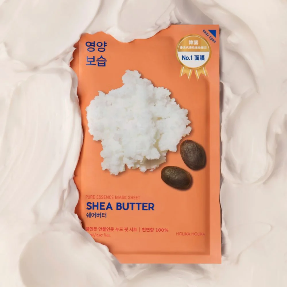 Holika Holika Pure Essence Shea Butter vyživující plátýnková maska 23 ml