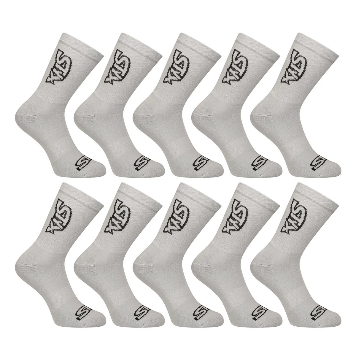 Styx 10PACK ponožky vysoké šedé (10HV1062) L