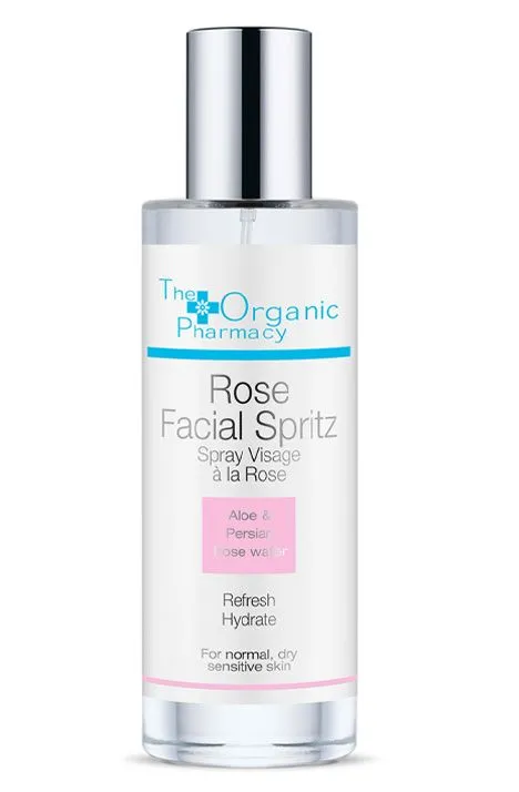 The Organic Pharmacy Rose Facial Spritz růžová voda s hydratačním účinkem 100 ml
