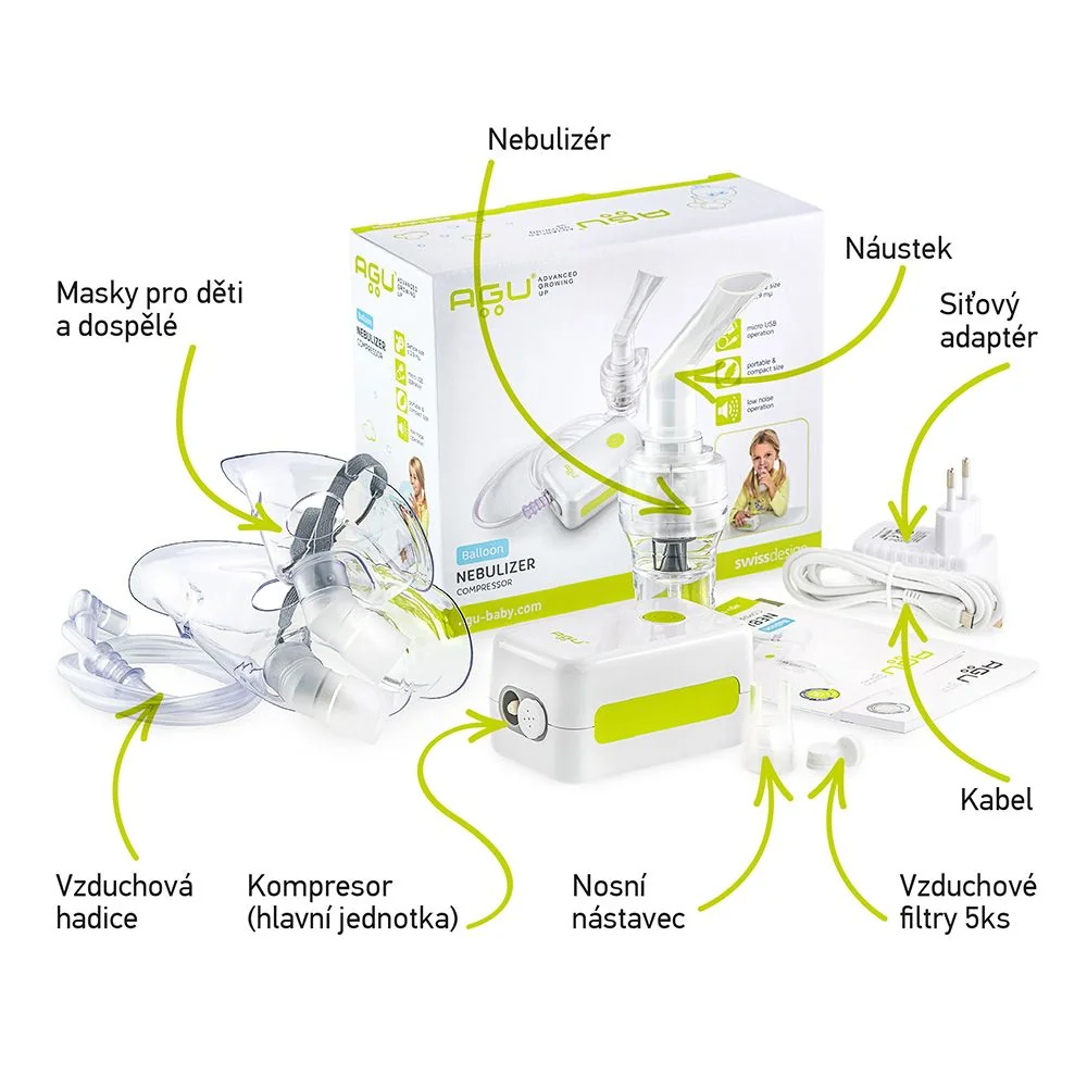 AGU Baby N3 Kompresorový inhalátor 