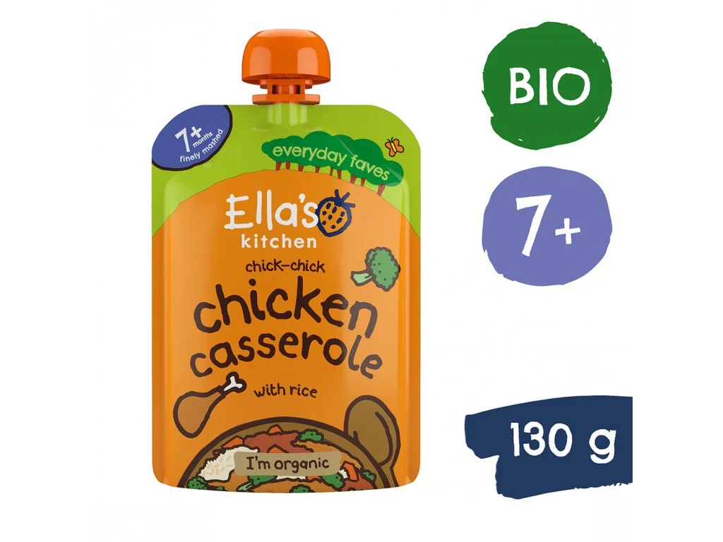 Ellas Kitchen BIO Kuřecí nákyp s rýží 7m+ kapsička 130 g