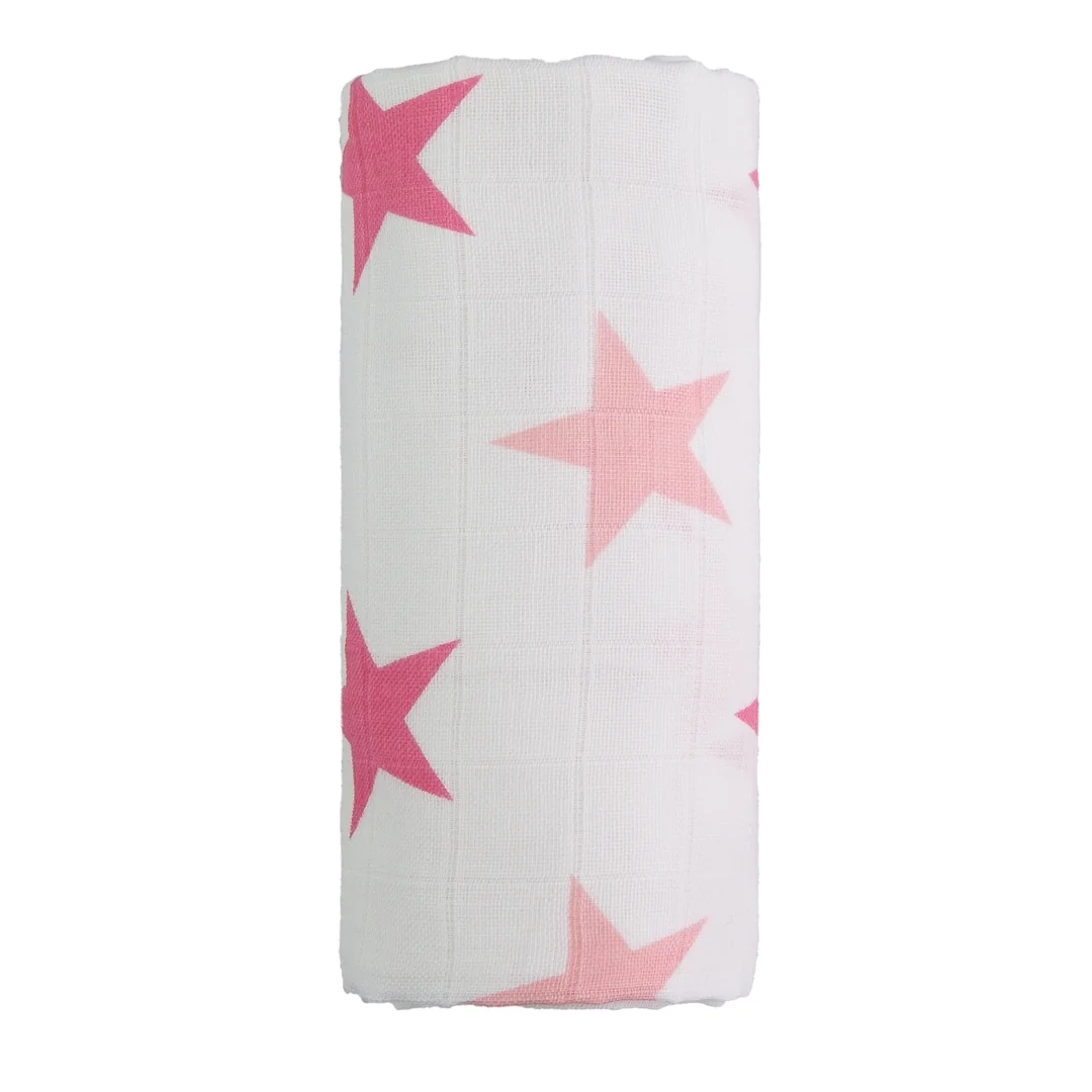 T-tomi Velká bavlněná TETRA osuška Pink stars