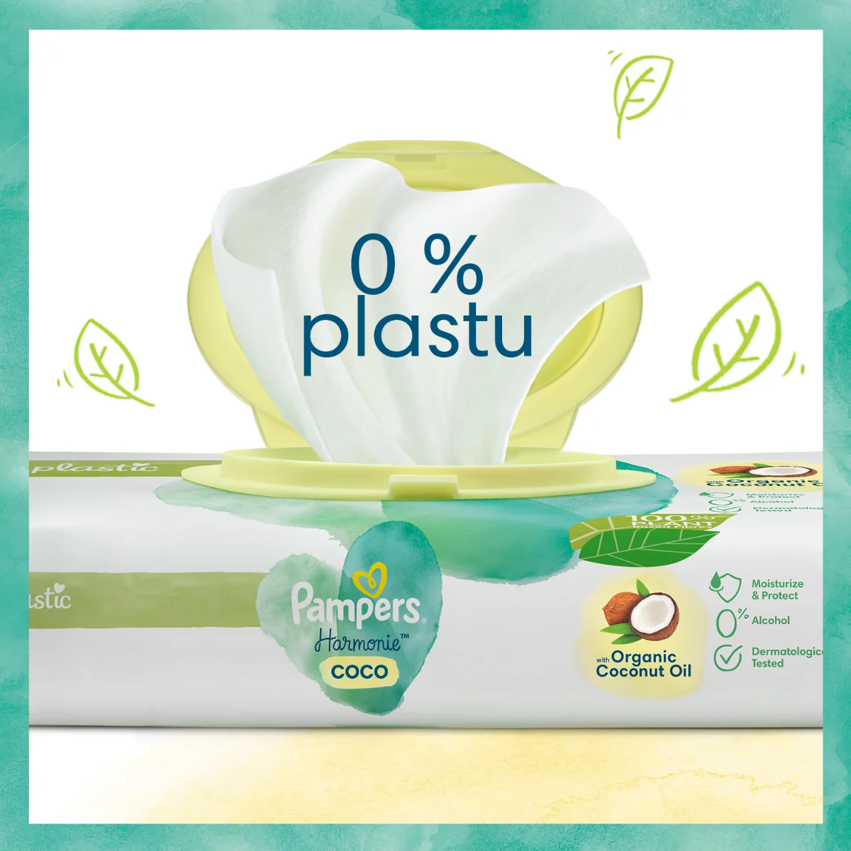 Pampers Harmonie Coco vlhčené ubrousky 18x44 ks