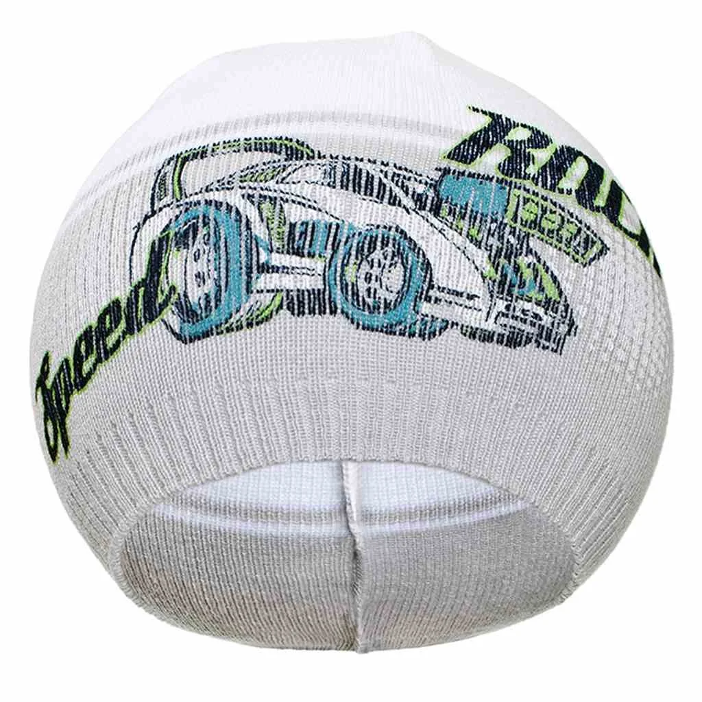 New Baby Podzimní dětská čepička Racing světle modrá, vel. 110 (4-5r)