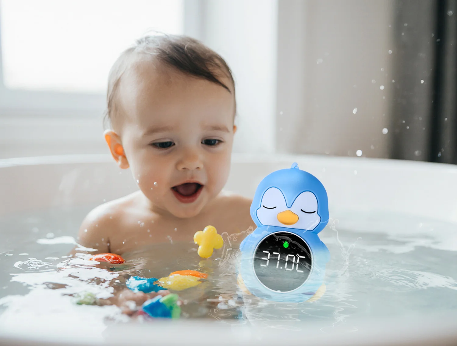 Zopa Silikonový digitální teploměr 3v1, Penguin 2