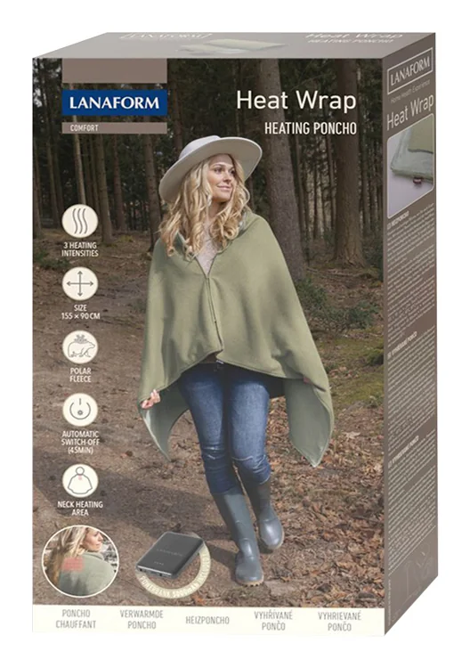 Lanaform Heat Wrap Vyhřívané pončo s powerbankou