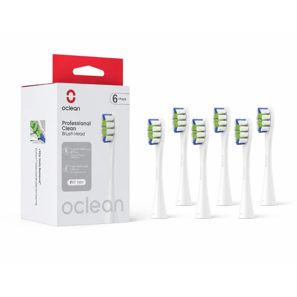 Oclean Professional Clean náhradní hlavice 6 ks bílé