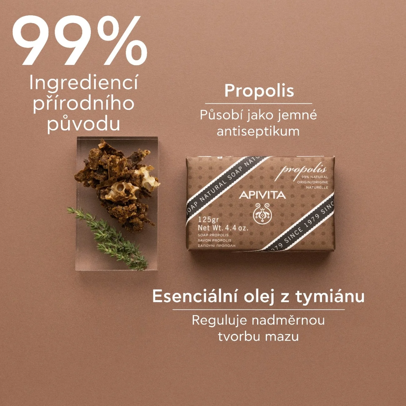 APIVITA Natural Soap Propolis přírodní mýdlo 125 g