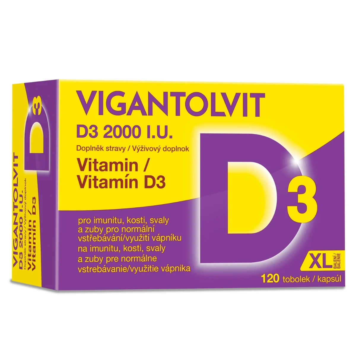 Vigantolvit Vitamin D3 2000 I.U. 120 tobolek