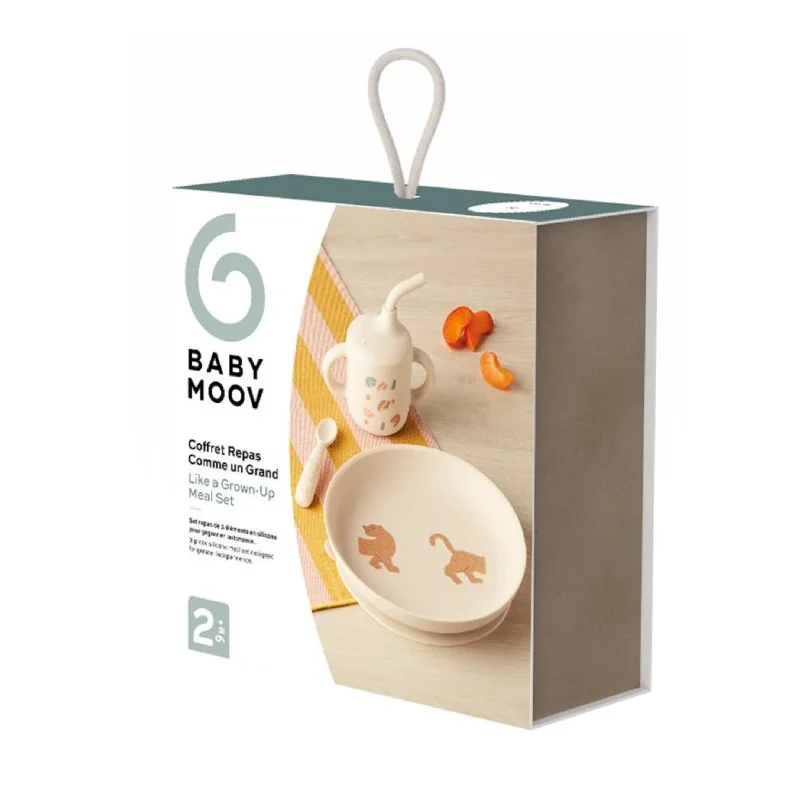 Babymoov silikonová jídelní sada Grown-Up MEAL SET Little Roar