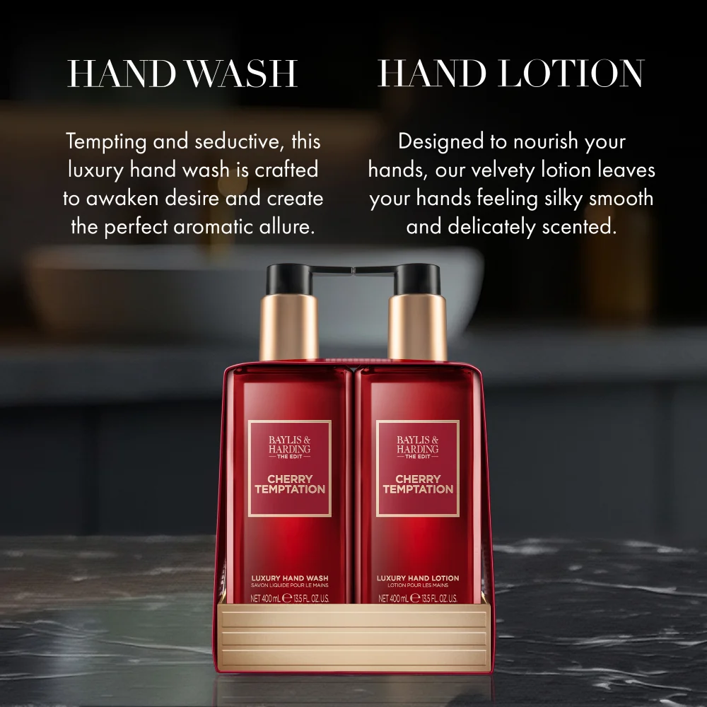 Baylis & Harding The Edit Sada péče o ruce Cherry Temptation 2x400 ml
