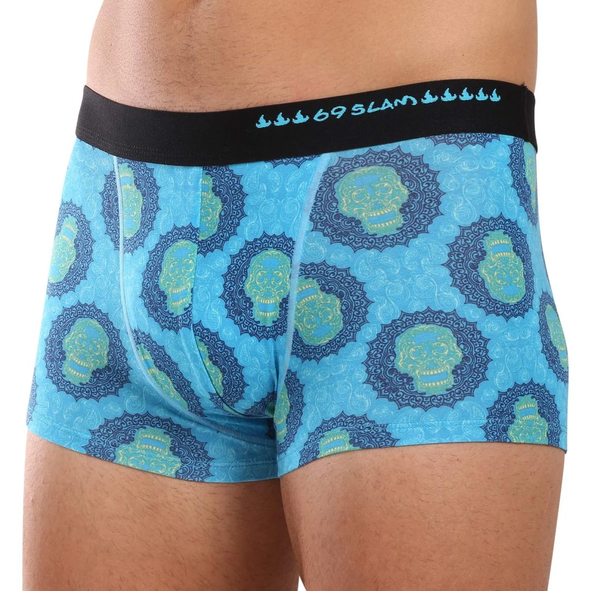 69SLAM Pánské boxerky hip bamboo SKULL MANDALA (MHBSKM-BB) XL