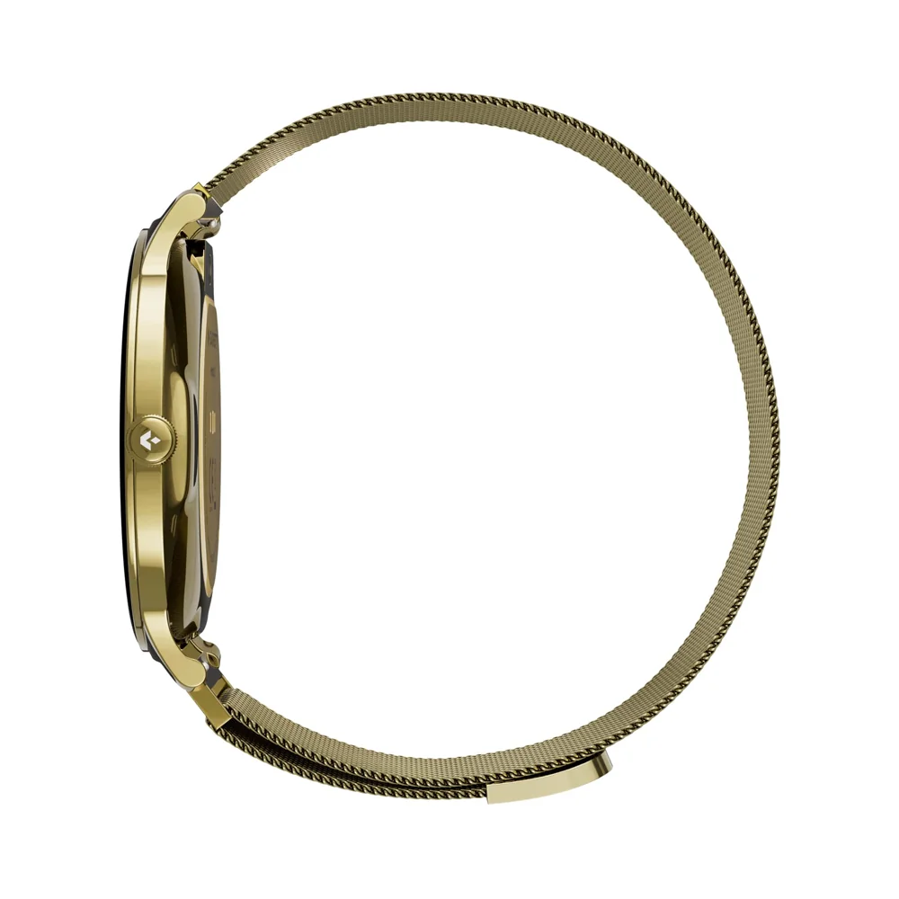 Garett Verona 2 chytré hodinky Gold Mesh Steel
