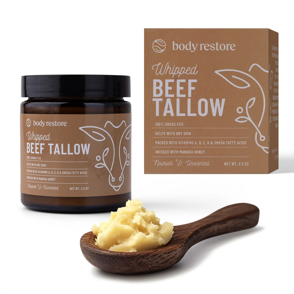 Body Restore Našlehaný tělový krém z hovězího loje bez parfemace 71 g
