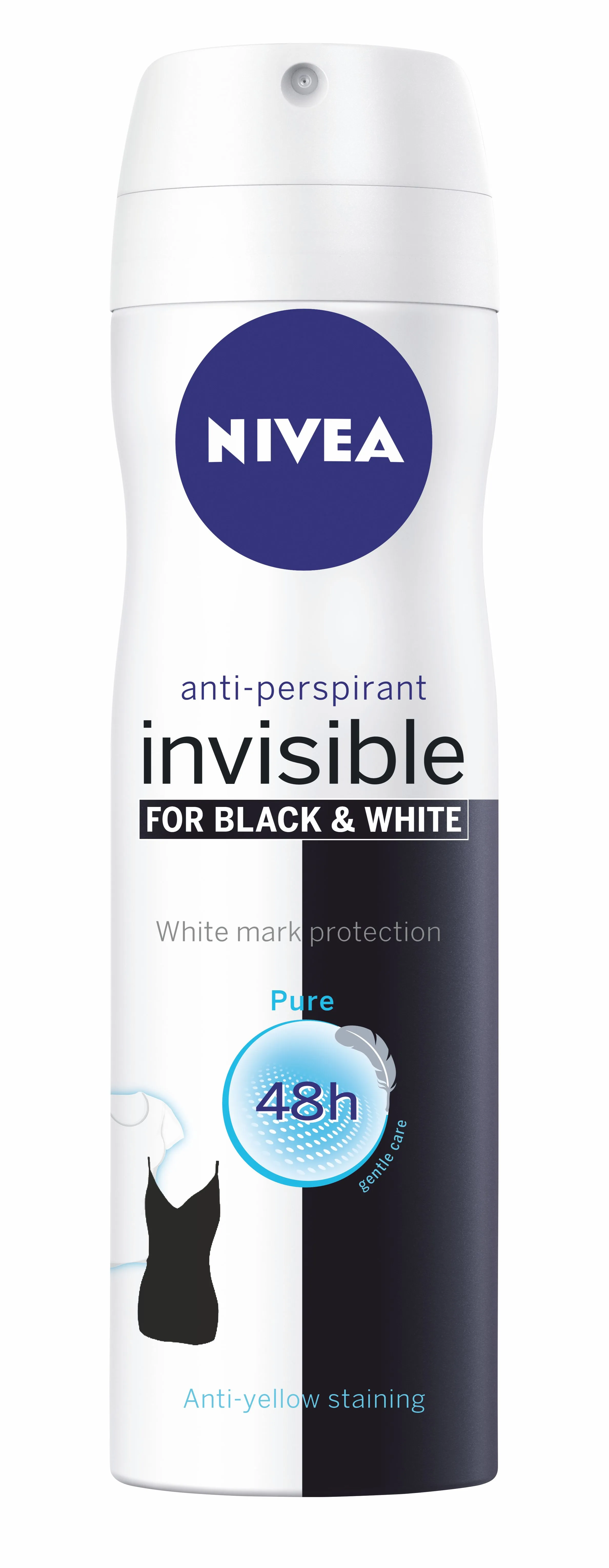 Nivea Black & White Invisible Pure antiperspirant ve spreji pro ženy 150 ml
