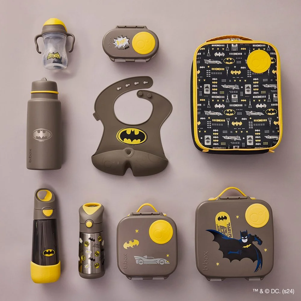 B.BOX Termoska na pití s brčkem 350 ml - Batman