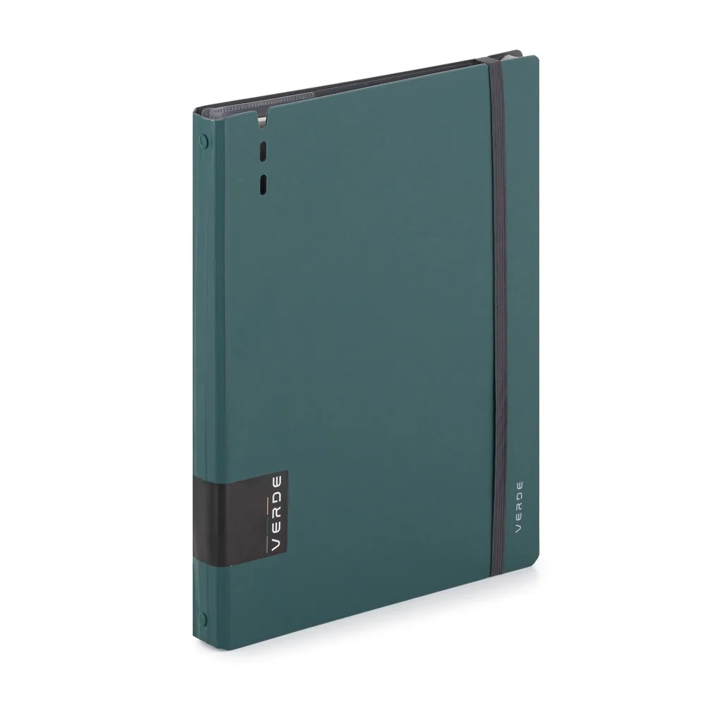 Karton P+P VERDE - karis blok A4, foam, 4kroužkový, 90 listů, zelený