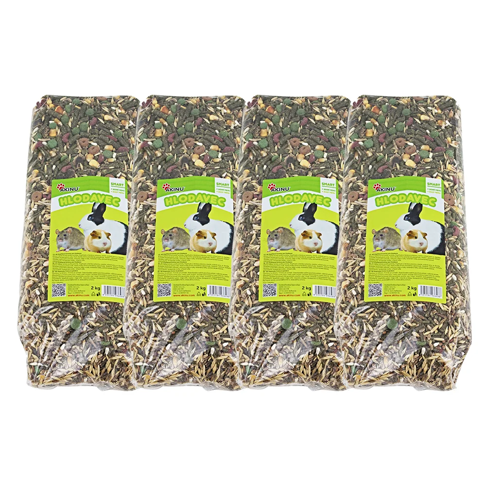 Akinu Kompletní krmivo pro hlodavce 4 x 2 kg
