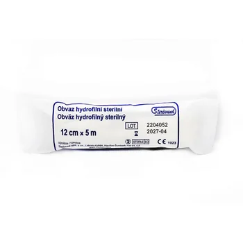 Steriwund Obinadlo hydrofilní pletené sterilní 12 cm x 5 m 1 ks