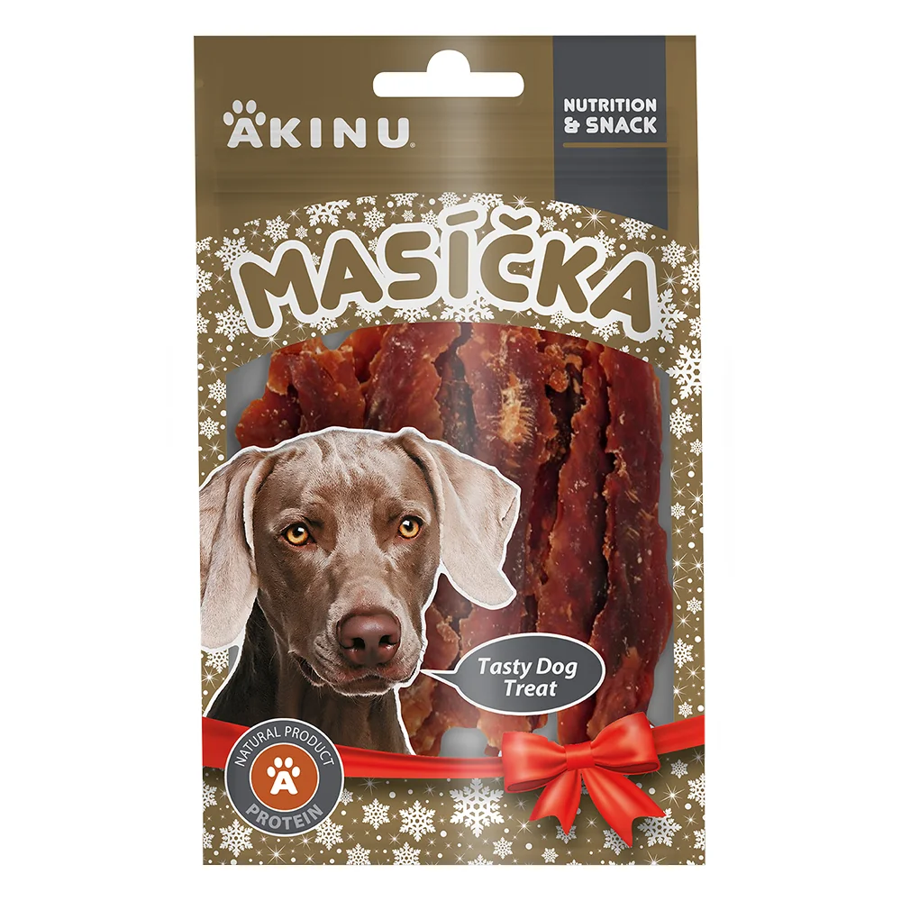 Akinu MASÍČKA Kachní prsíčka pamlsek pro psy 8 x 75 g