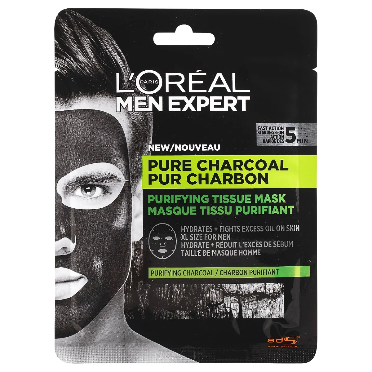 Loréal Paris Men Expert Pure Charcoal pleťová maska