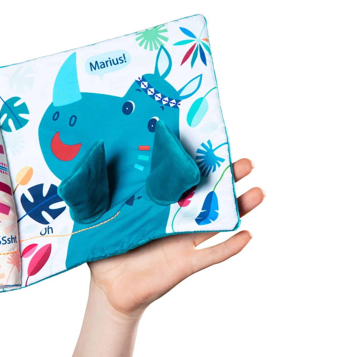 Lilliputiens Nsorožec Marius hledá tatínka - textilní knížka