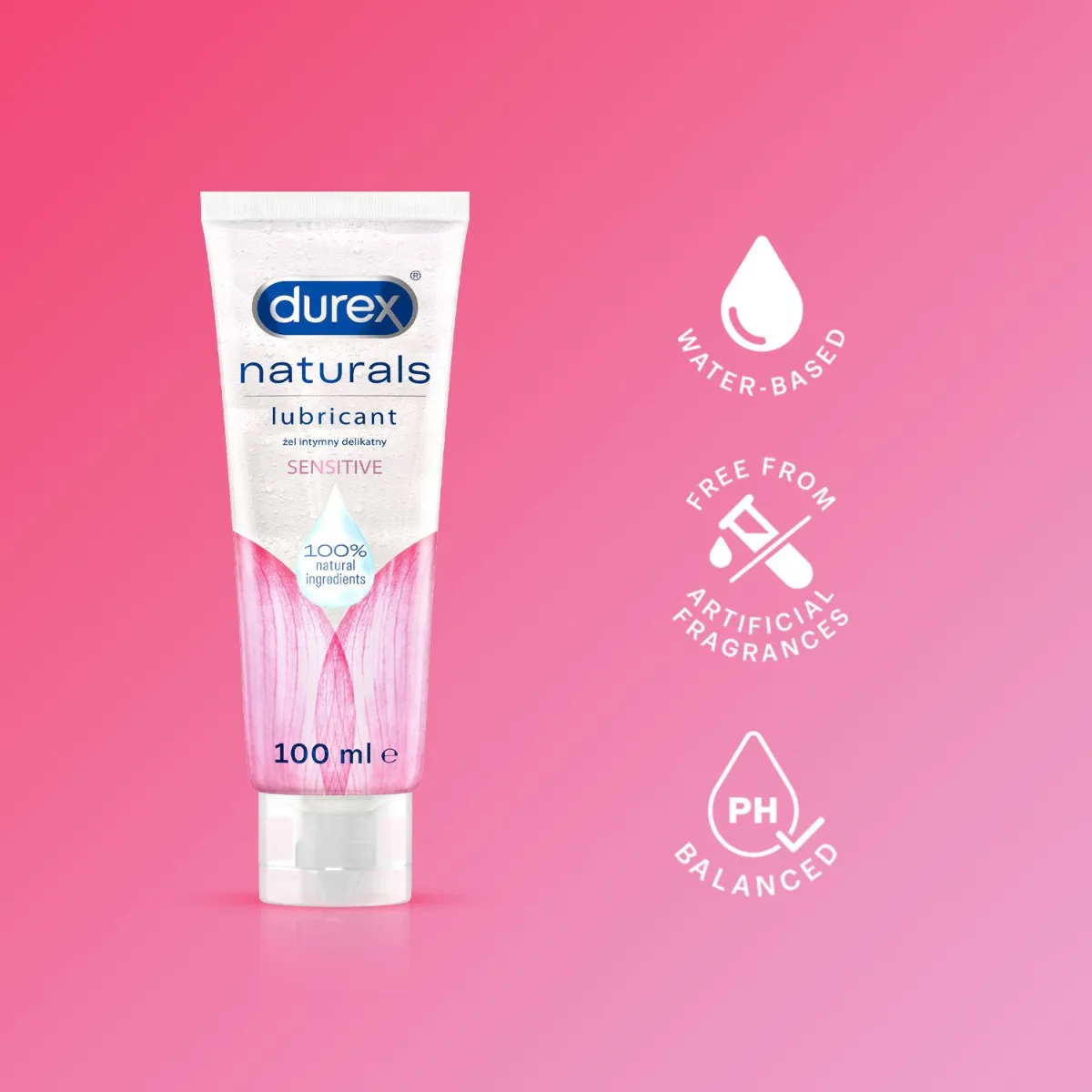 Durex Naturals Sensitive intimní gel 100 ml